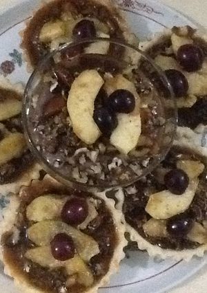 صورة لوصفة طورطة الكراميل والفواكه