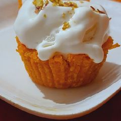Gajar halwa cup with mawa Ice-cream A picture of Gajar halwa cup with mawa Ice-cream.