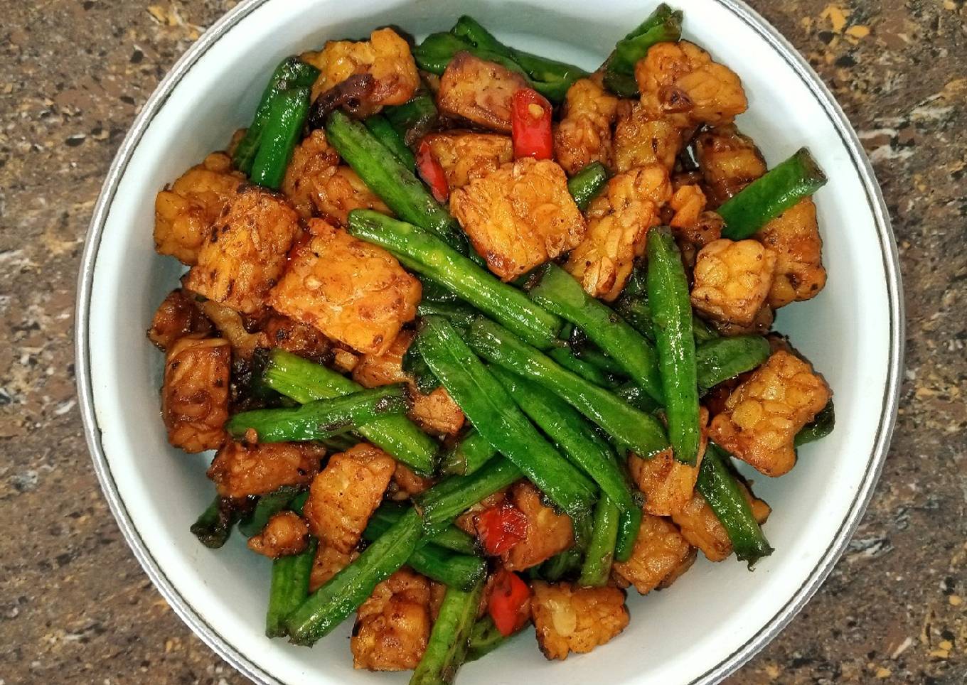 Tumis Tempe Kacang Panjang