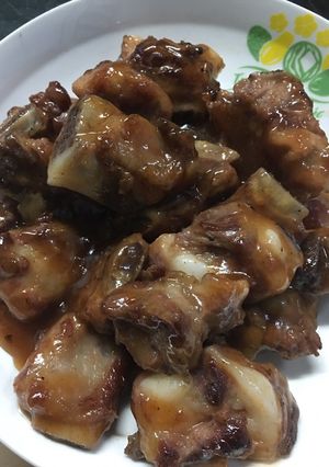 Hình của món Sườn xào chua ngọt.