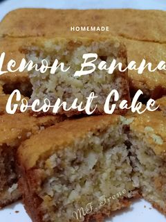 Foto resep Lemon Banana Coconut Cake