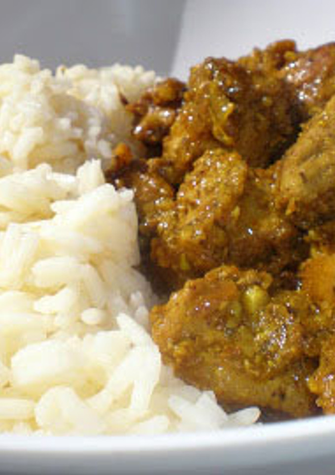 Una foto de Pavo vindaloo {un plato indio de Goa}