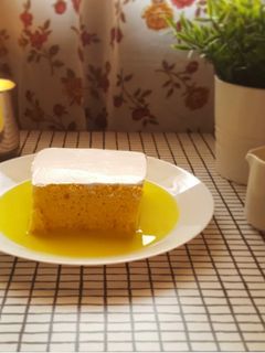 صورة لوصفة كيكة الزعفران