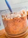 Overnight porridge façon banana bread au café