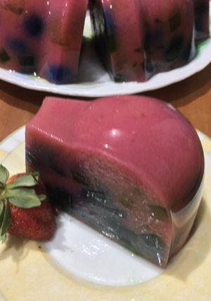 Foto resep Puding Mozzaik Jambu Strawbery