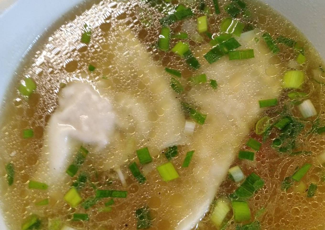 Homemade dumpling - wonton soup