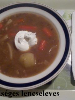 Zöldséges lencseleves 🍲 recept fotója