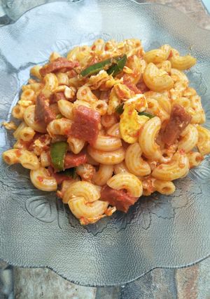 Foto resep MAKLOR (makaroni telor)