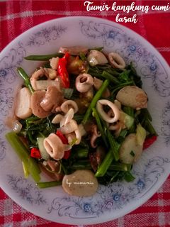 Foto resep Tumis kangkung cumi basah