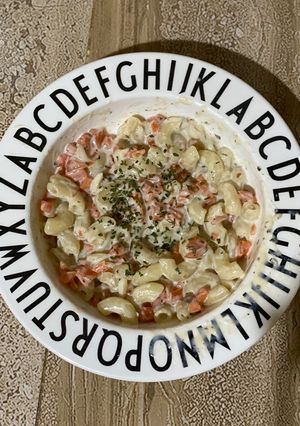 Foto resep MPASI Macaroni Carrot Carbonara 9 Bulan