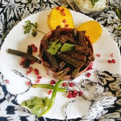 A picture of BHINDI (Besan wali Bhindi masala).