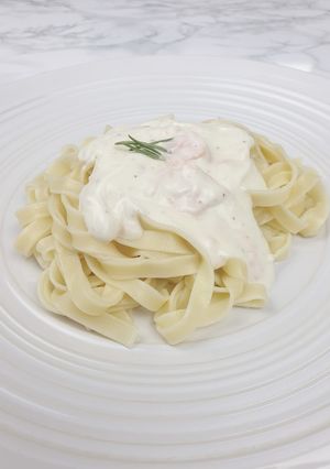 Une photo de Tagliatelles au saumon
