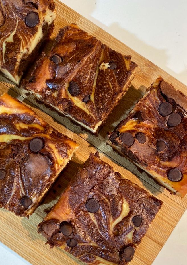 Una foto de Brownie cheesecake