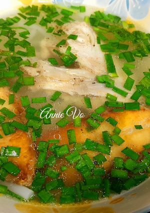 Hình của món Bánh canh hẹ nấu cá.