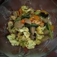 Tumis kembang kol sawi bakso saos tiram