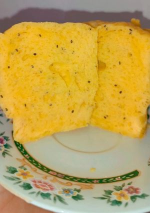 Una foto de Pancito proteico saludable en microondas