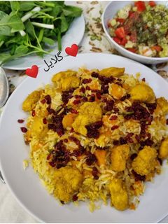 عکسی از دستور پلو کدو حلوایی 🎃 😋