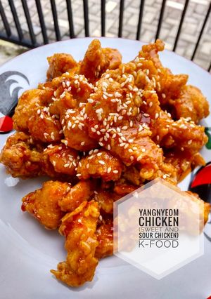 Foto resep Yangnyeom chicken (ayam berbumbu asem manis ala Korea)