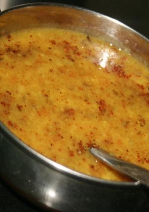 A picture of Simplest masala dal.