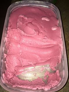 Una foto de Helado casero de Frambuesas