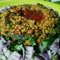 A picture of Dalia oats veggies.