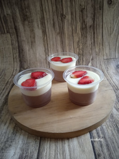 Foto resep Pudding Milo vla Keju