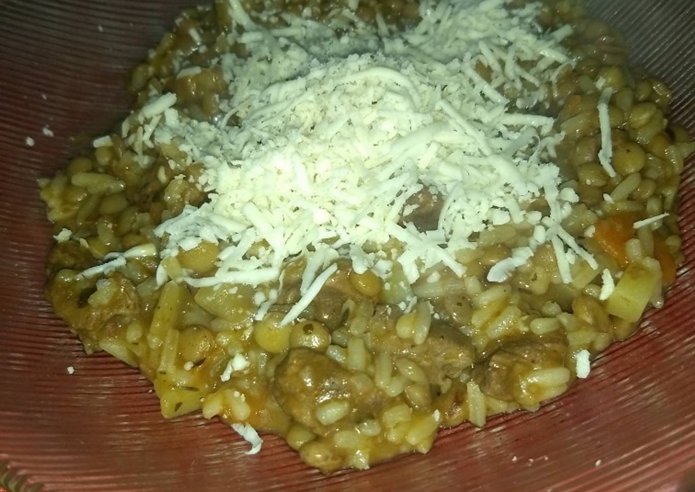 Guiso de lentejas con arroz 🙉