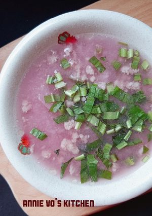 Hình của món Canh khoai mỡ thịt xay.