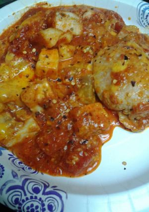 A picture of Eggplant casserole stove top.