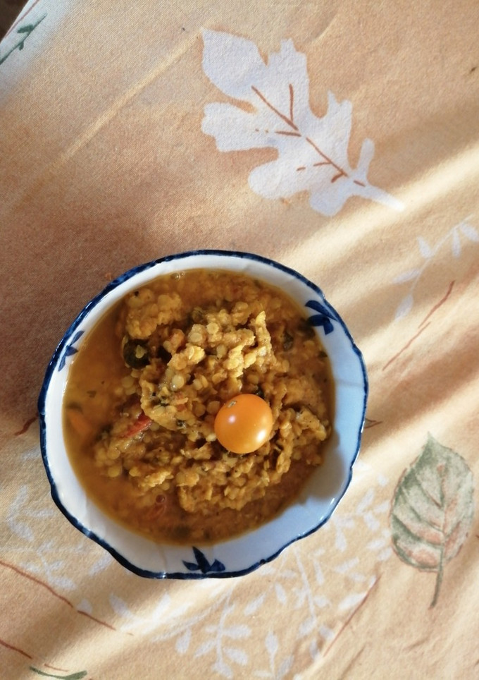 Una foto de Sopa marroquí de lentejas rojas