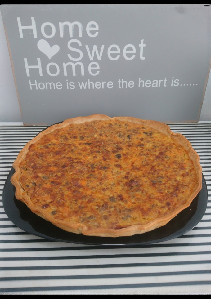 Una foto de Quiche de carne y champiñones