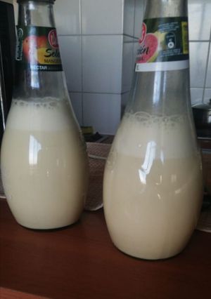 Una foto de Ponche crema navideño de flan