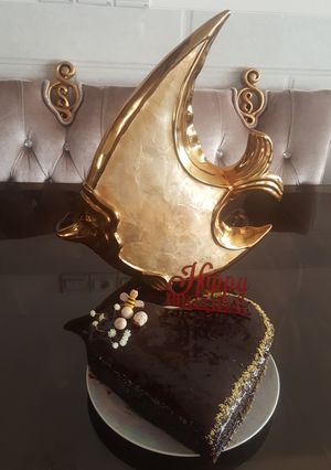 عکسی از دستور کیک شکلاتی با روکش گاناش