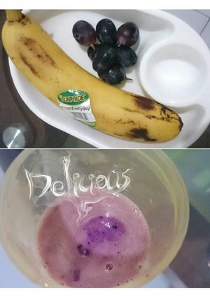 Foto resep MPASI 6 bulan - Banana with Autumn Grape