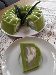 Foto resep Puding Kelapa Muda lapis Pandan