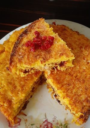 عکسی از دستور ته چین مرغ
