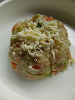 Foto resep Mpasi 11m+ nasi tim ayam gurih