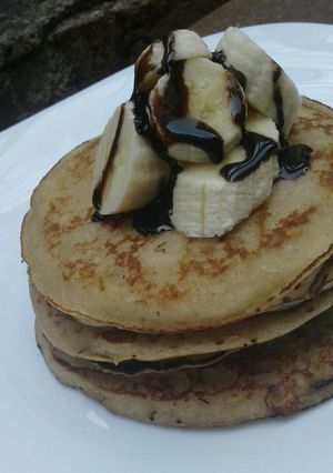 Una foto de Hotcakes de avena y banana! 😊