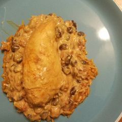 A picture of Crockpot fiesta chicken.