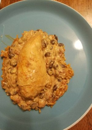 A picture of Crockpot fiesta chicken.