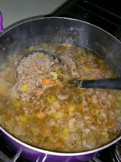 A picture of Hamburger Soup.