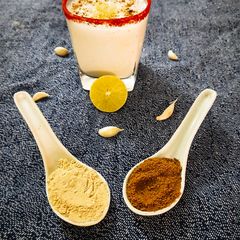 Masala lassi A picture of Masala lassi.