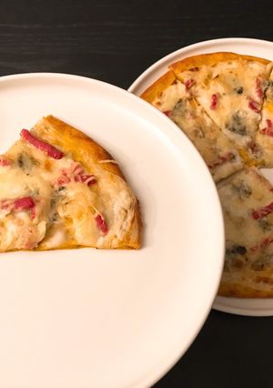Une photo de Pâte à pizza légère à la butternut