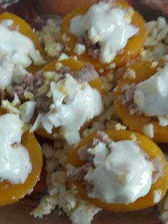 Una foto de Melocotones en almíbar rellenos