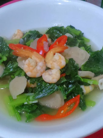 Cara Mudah Membuat Resep Tumis sawi udang+pentol simpel yang Bikin Ngiler Anti Ribet, Menggugah Selera