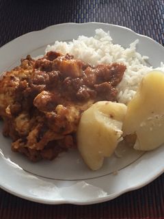 Una foto de Ají de plátano