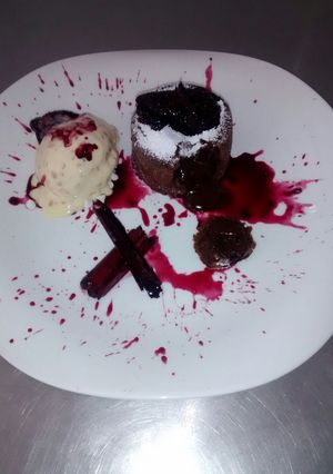 Una foto de Volcan de chocolate
