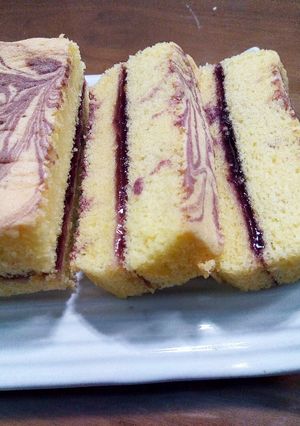 Foto resep Lapis (Mini) Marmer Bluberi