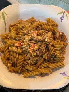 Foto resep [Menu Non-Halal] Pork Fusilli Aglio Olio 🐽