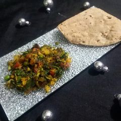 Mix sabzi with roti A picture of Mix sabzi with roti.
